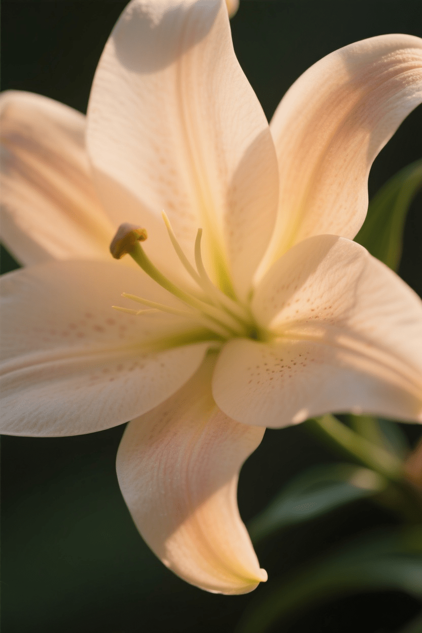 Close-up of blooming Oriental lily